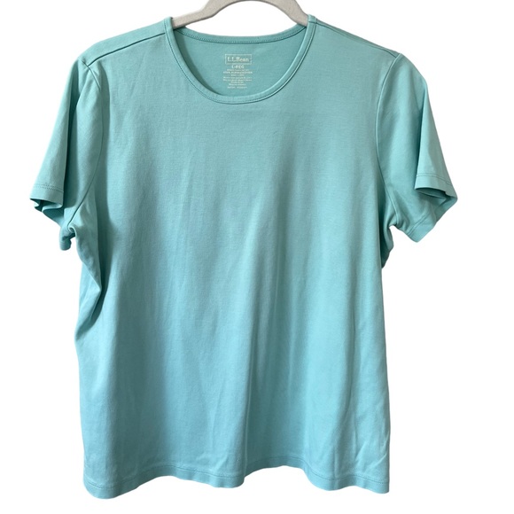 L.L. Bean Tops - L.L. Bean Women Pima Cotton Short Sleeve Tee Size Large